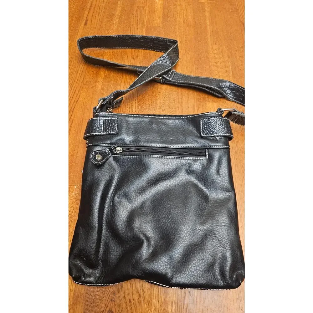 Cross Black‎ Studded Messenger Purse zebra print